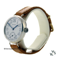 Rolex Silver Trench Watch - Large Case - Vintage Watch Specialist