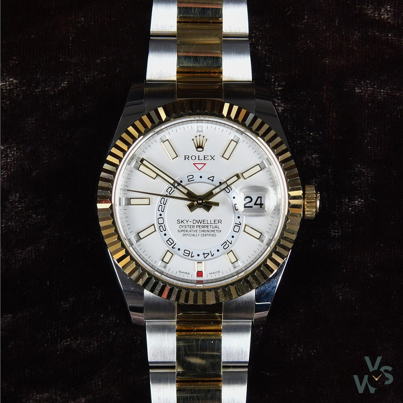 Rolex Sky Dweller 326933 in Gold and Steel - Vintage Watch Specialist