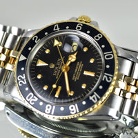 Rolex Steel and Gold GMT Nipple Dial Model Ref: 1675 - C. 1974 - Vintage Watch Specialist