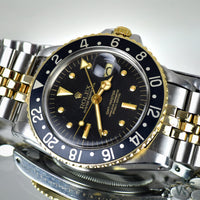 Rolex Steel and Gold GMT Nipple Dial Model Ref: 1675 - C. 1974 - Vintage Watch Specialist