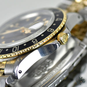 Rolex Steel and Gold GMT Nipple Dial Model Ref: 1675 - C. 1974 - Vintage Watch Specialist