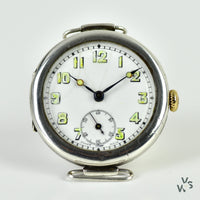 Silver Trench Watch with Articulated Lugs - Vintage Watch Specialist