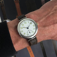 Silver Trench Watch with Articulated Lugs - Vintage Watch Specialist