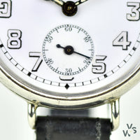 Silver Trench Watch - Z.W. Co Case #10143 - Vintage Watch Specialist