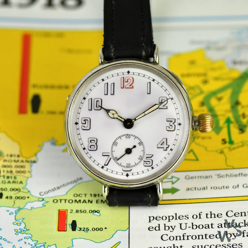 Silver Trench Watch - Z.W. Co Case #10143 - Vintage Watch Specialist