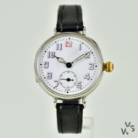 Silver Trench Watch - Z.W. Co Case #10143 - Vintage Watch Specialist