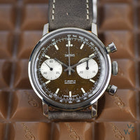 Smiths - Two Register Chronograph - Reverse Panda Tropical Chocolate Dial - c.1960s - Vintage Watch Specialist