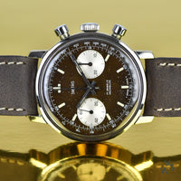 Smiths - Two Register Chronograph - Reverse Panda Tropical Chocolate Dial - c.1960s - Vintage Watch Specialist