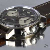 Smiths - Two Register Chronograph - Reverse Panda Tropical Chocolate Dial - c.1960s - Vintage Watch Specialist