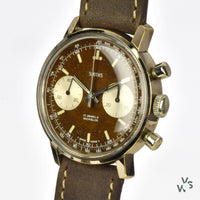 Smiths - Two Register Chronograph - Reverse Panda Tropical Chocolate Dial - c.1960s - Vintage Watch Specialist