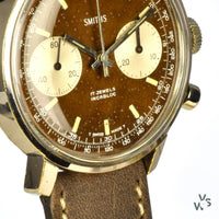 Smiths - Two Register Chronograph - Reverse Panda Tropical Chocolate Dial - c.1960s - Vintage Watch Specialist