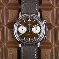 Smiths - Two Register Chronograph - Reverse Panda Tropical Chocolate Dial - c.1960s - Vintage Watch Specialist