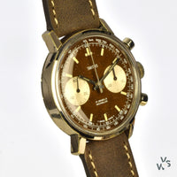 Smiths - Two Register Chronograph - Reverse Panda Tropical Chocolate Dial - c.1960s - Vintage Watch Specialist