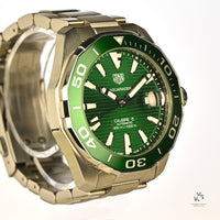 TAG Heuer AquaRacer Calibre 5 - Green Baton Dial - Model Ref: WAY201S.BA0927 - Vintage Watch Specialist