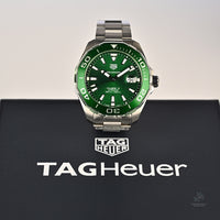 TAG Heuer AquaRacer Calibre 5 - Green Baton Dial - Model Ref: WAY201S.BA0927 - Vintage Watch Specialist