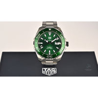 TAG Heuer AquaRacer Calibre 5 - Green Baton Dial - Model Ref: WAY201S.BA0927 - Vintage Watch Specialist