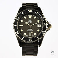 TAG Heuer Black Coral PVD 1000 Professional 200m - Model Ref: 980.026 - c.1990s - Vintage Watch Specialist