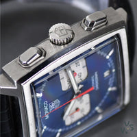 Tag Heuer ’Monaco’ Blue Panda Dial CW2113. circa. 2004. - Vintage Watch Specialist