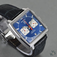 Tag Heuer ’Monaco’ Blue Panda Dial CW2113. circa. 2004. - Vintage Watch Specialist