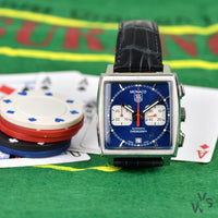 Tag Heuer ’Monaco’ Blue Panda Dial CW2113. circa. 2004. - Vintage Watch Specialist