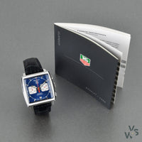 Tag Heuer ’Monaco’ Blue Panda Dial CW2113. circa. 2004. - Vintage Watch Specialist