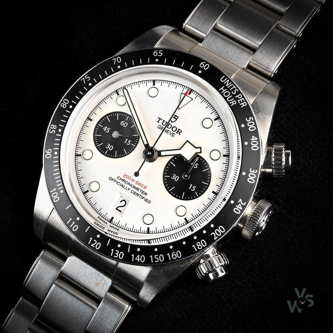 Tudor - Black Bay Chronograph White Panda Dial - Model Ref: 79360N - 2 –  Vintage Watch Specialist