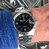 Tudor Prince Date Automatic Stainless Steel - Black Dial - Model Ref: 74020 - Vintage Watch Specialist