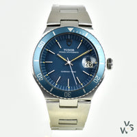 Tudor Prince Oysterdate Chrono-Time Blue Dial - Vintage Watch Specialist