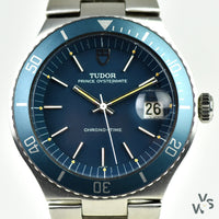 Tudor Prince Oysterdate Chrono-Time Blue Dial - Vintage Watch Specialist