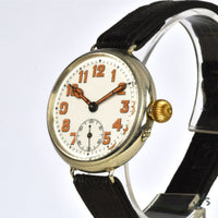 WW1 Borgel Cased Silver Trench Watch - Engraved 1917 - Recently Serviced - Vintage Watch Specialist