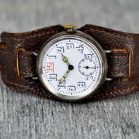 G.S. Cased Trench Watch (Silver) Swiss Made Movement - Vintage Watch Specialist